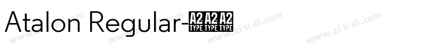Atalon Regular字体转换